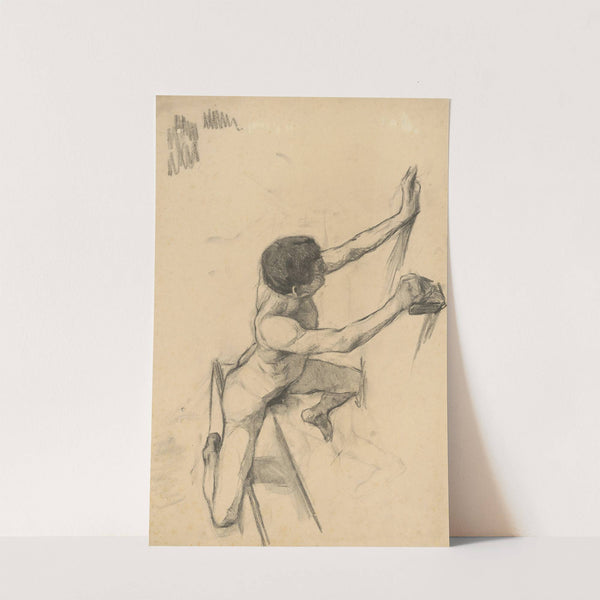 Štúdia aktu kľačiaceho muža by Ákos Aranyossy