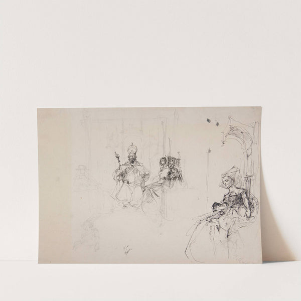 Studia figuralne do kompozycji ‘Świetność Czech’ (1891) by Józef Mehoffer