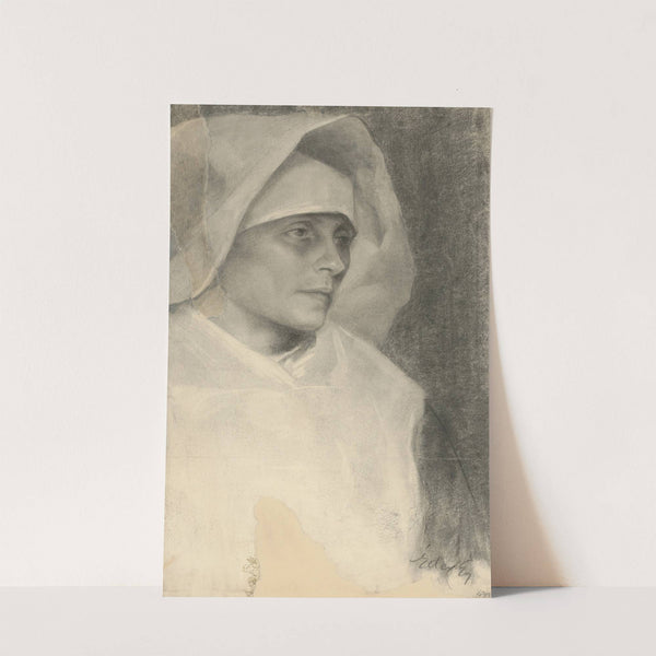 Štúdia k podobizni mníšky by Július Éder