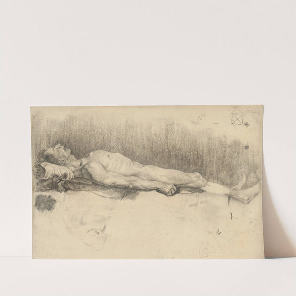 Štúdia ležiaceho mužského aktu by Ákos Aranyossy