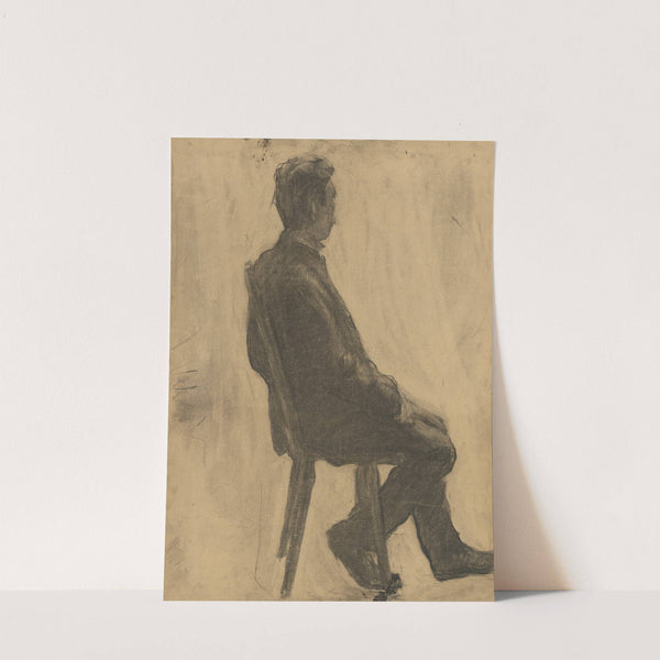 Štúdia sediaceho muža by Elemír Halász-Hradil