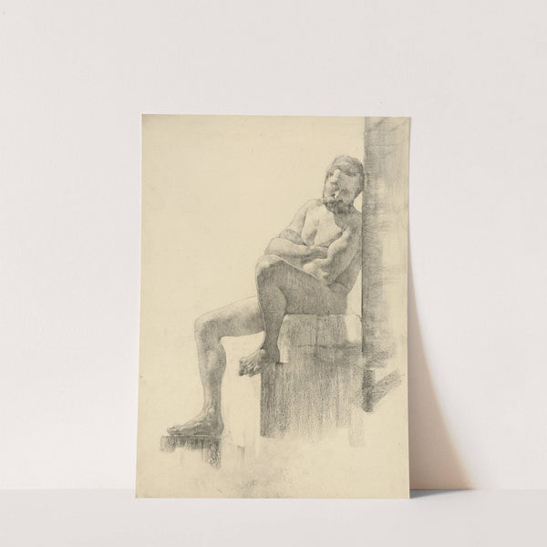 Štúdia sediaceho muža s prekríženými rukami by Ákos Aranyossy