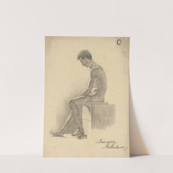 Štúdia sediaceho mužského aktu 3 by Ákos Aranyossy