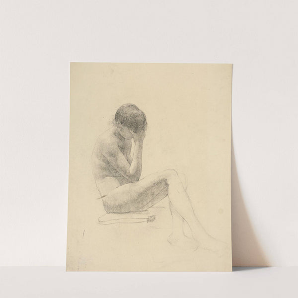 Štúdia sediaceho ženského aktu 2 (1888–1893) by Ákos Aranyossy