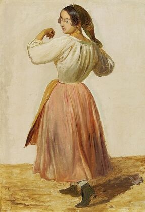 Studie af dansende italienerinde