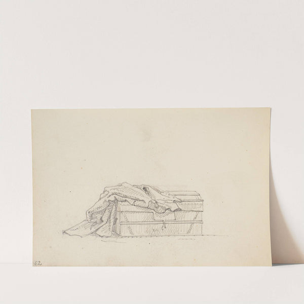 Studie af en kuffert og en kappe by Martinus Rørbye