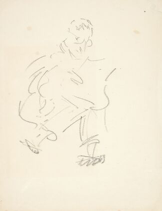 Studie af maleren Kristian Kongsbøll 1880-1913 , siddende