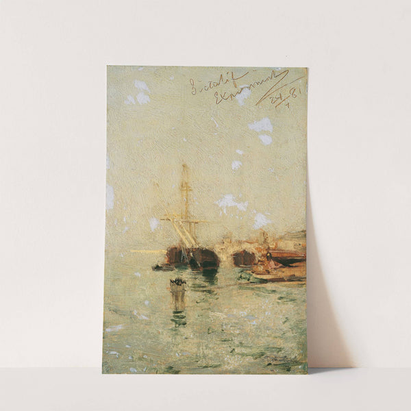 Studie aus Venedig mit Schiff (1881) by August von Pettenkofen