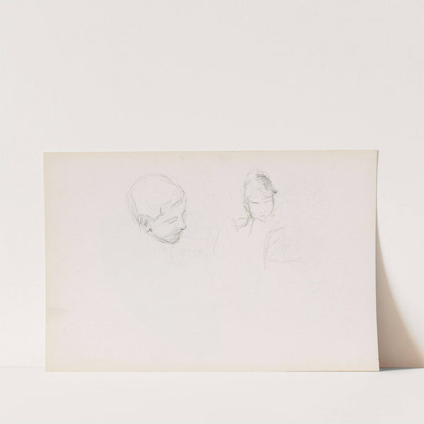 Studie av to hoder by Signe Scheel