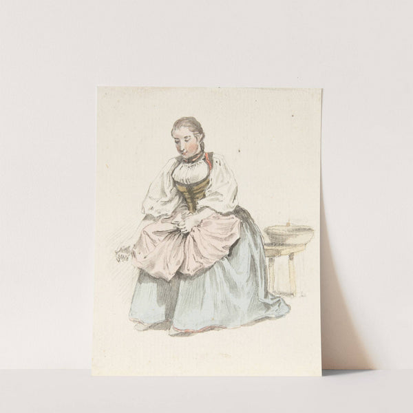 Studie einer Bäuerin in Tracht by Johann Ludwig Aberli