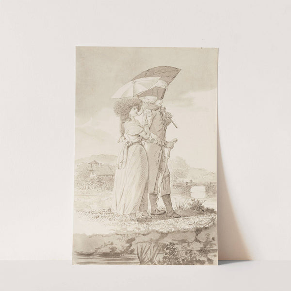 Studie einer Edeldame und eines Offiziers (1784) by Johann Jakob Lutz