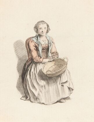 Studie einer Frau in Tracht