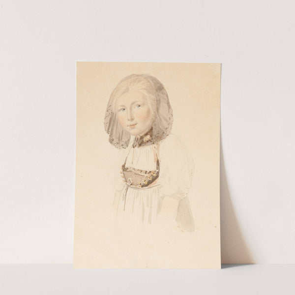 Studie eines Berner Oberländer Bauernmädchens by Franz Niklaus König