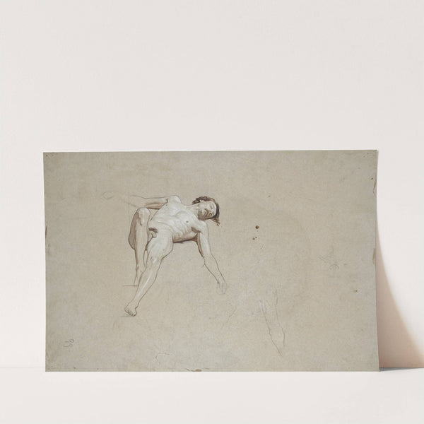 Studie eines liegenden Männeraktes by Franz von Matsch