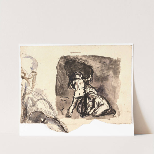 Studie til Dædalus og Ikarus by Oluf Hartmann