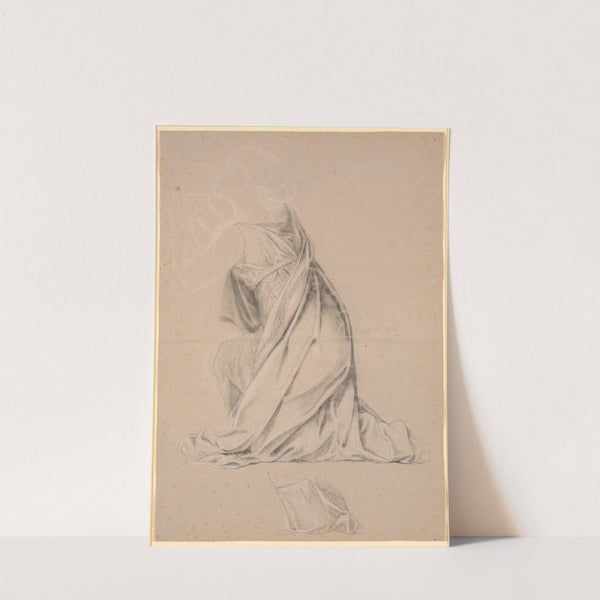 Studie til den knælende figur, der symboliserer Holsten på Christian I-billedet til Christiansborg by Nicolai Abildgaard