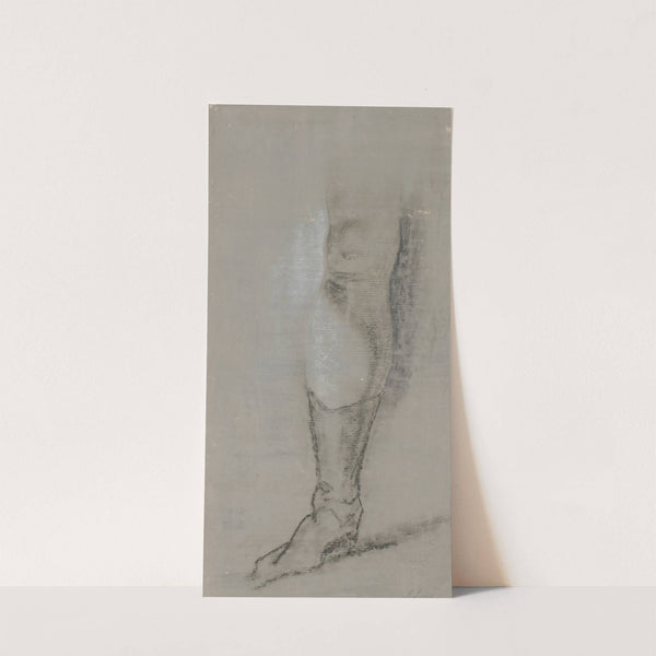 Studie til det Rybergske familiebillede; Johan Christian Rybergs højre ben by Jens Juel