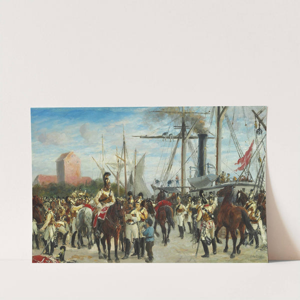 Studie til Hestgarden indskibes i Korsør 1848 by Otto Bache