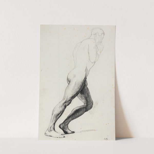 Studie til Samsons ben til museets billede Samson hos Filistrene by Carl Bloch