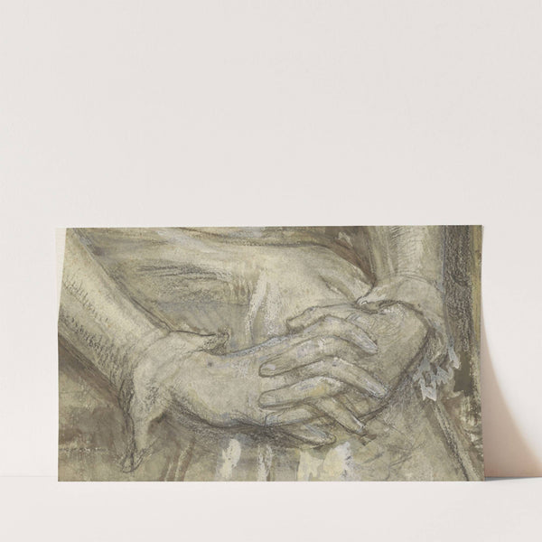 Studie van twee gevouwen handen. (1874 - 1925) by Jan Veth