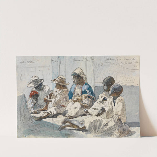 Studie von acht schwarzen Kindern in Brasilien (1861) by Ferdinand Keller