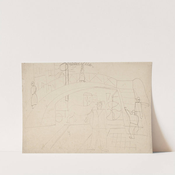 Studie voor De brug (1930) by Jean Brusselmans