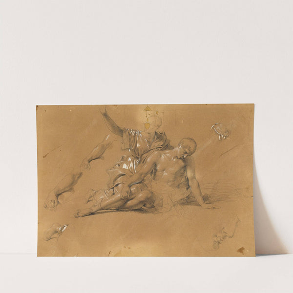 Studie zu 'Arindal und Daura' by Johann Peter Krafft