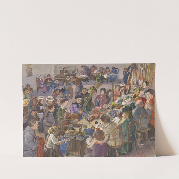 Studie zu dem Bild ‘Wollsammlung im Jahre 1942’ (1942) by Oskar Laske