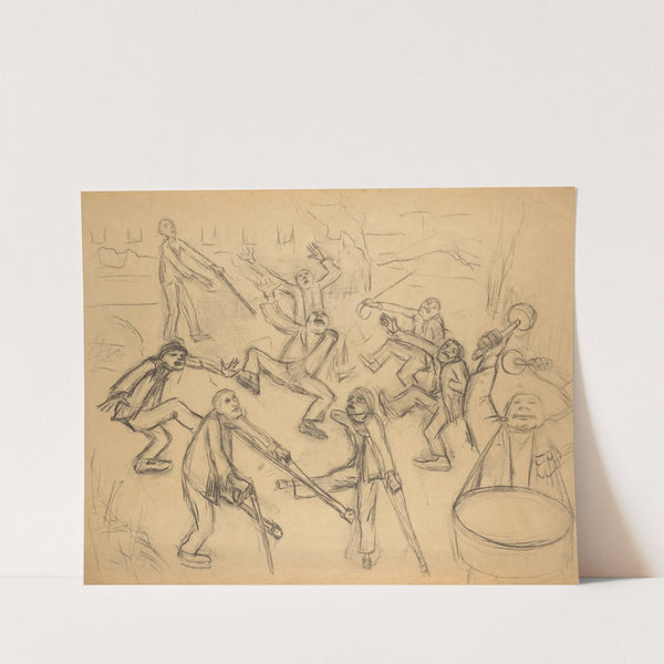 Studie zu ‘Die Überlebenden’ (1948) by Walther Gamerith