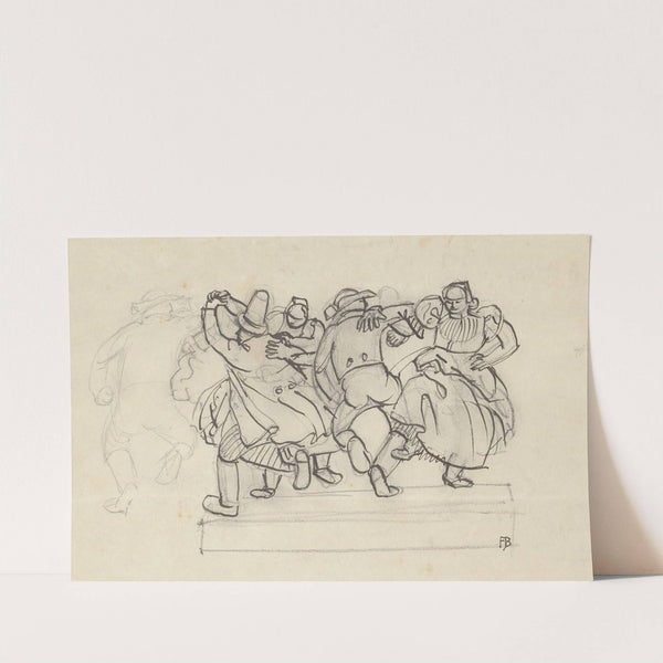Studie zu einem Relief mit tanzenden Bauern (1919) by Franz Barwig the Elder