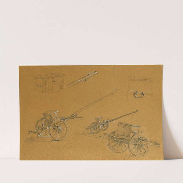 Studie zu Kanonen, Heeresutensilien by Johann Peter Krafft