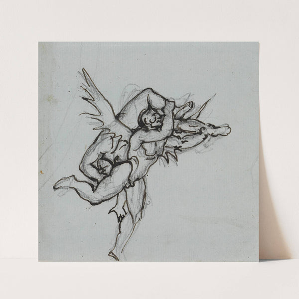 Studie zum Ratsherrn von Lucca (Dante Inferno, Canto 21, V 34) by Joseph Anton Koch