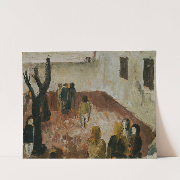 Studie zum 'Schulhof' by Wilhelm Thöny