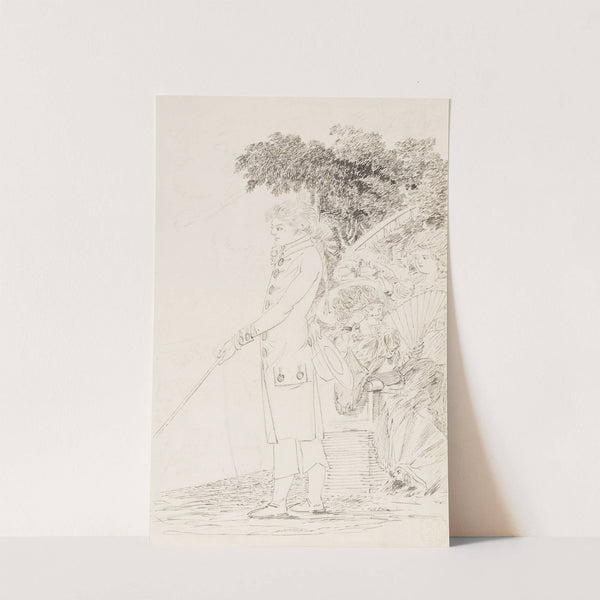 Studie zweier Edeldamen und eines Edelmannes (1784) by Johann Jakob Lutz