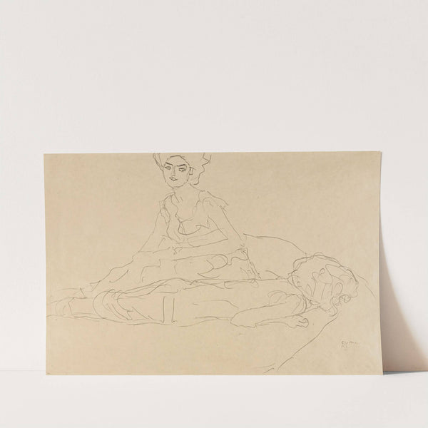 Studie zweier frauen (study of two women) by Gustav Klimt