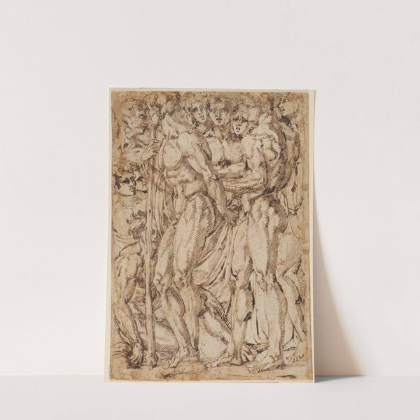 Studien nach männlichen Aktfiguren by Baccio Bandinelli