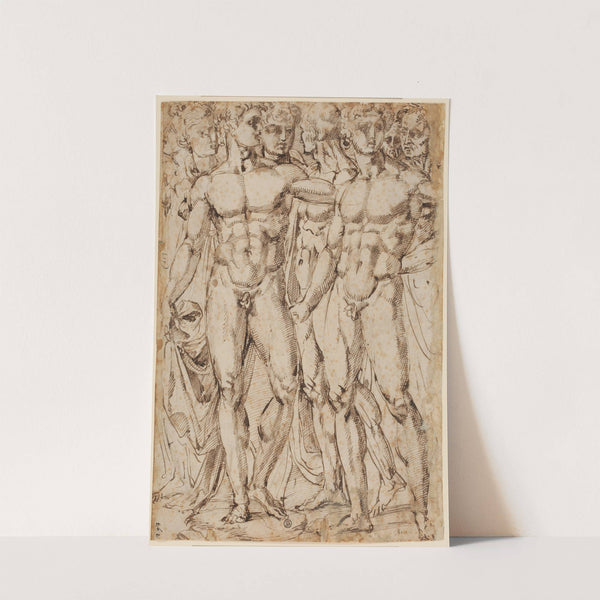 Studien nach männlichen und weiblichen Aktfiguren by Baccio Bandinelli