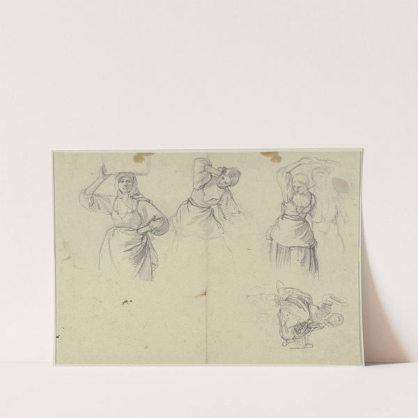 Studienblatt; Bauernmädchen by Jakob Becker