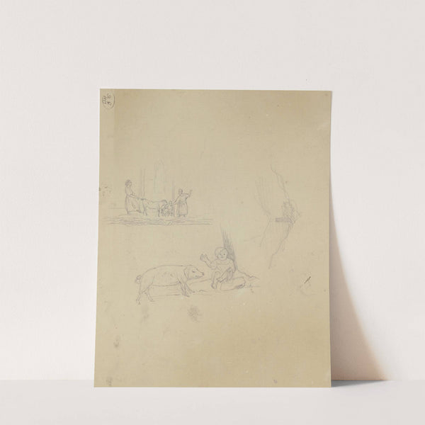 Studienblatt; Familienszenen by Carl Morgenstern