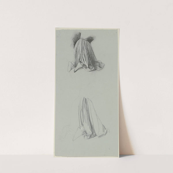 Studienblatt; Kniende weibliche Gewandfigur by Jakob Becker