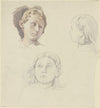 Studienblatt; Mädchen mit Zuber