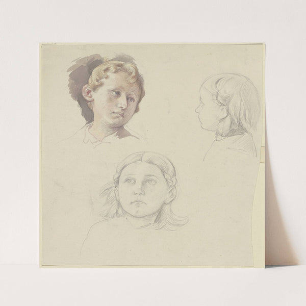 Studienblatt; Mädchen mit Zuber by Jakob Becker