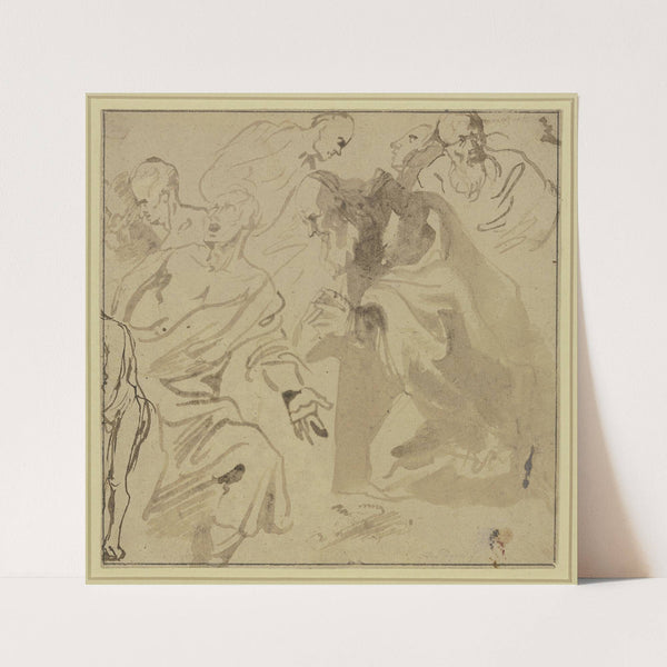 Studienblatt; Sieben Heilige by Anthony van Dyck