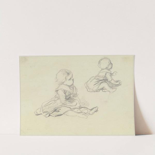 Studienblatt; Sitzendes Kleinkind by Jakob Becker