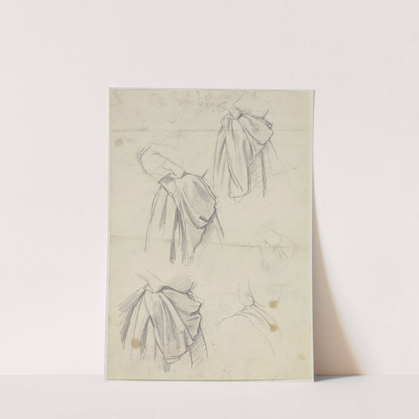 Studienblatt; Stehende Frau mit in die Hüfte gestemmter Rechten by Jakob Becker