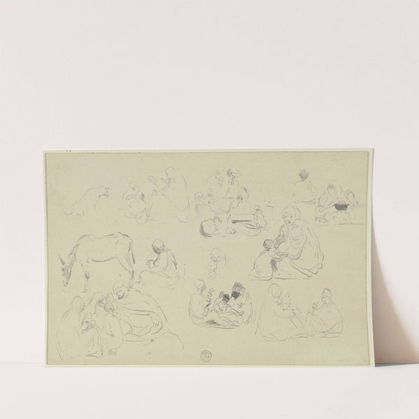 Studienblatt; Szenen aus Ägypten by Wilhelm Gentz