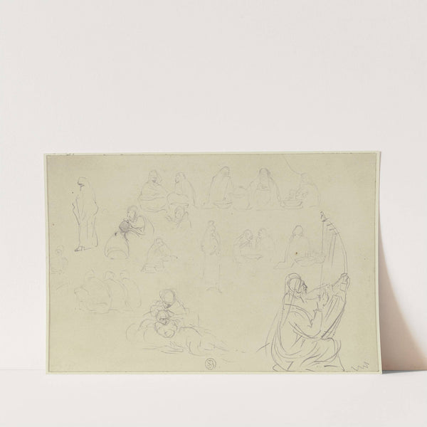 Studienblatt; Szenen in Ägypten by Wilhelm Gentz