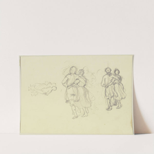 Studienblatt; Tanzendes Paar by Jakob Becker