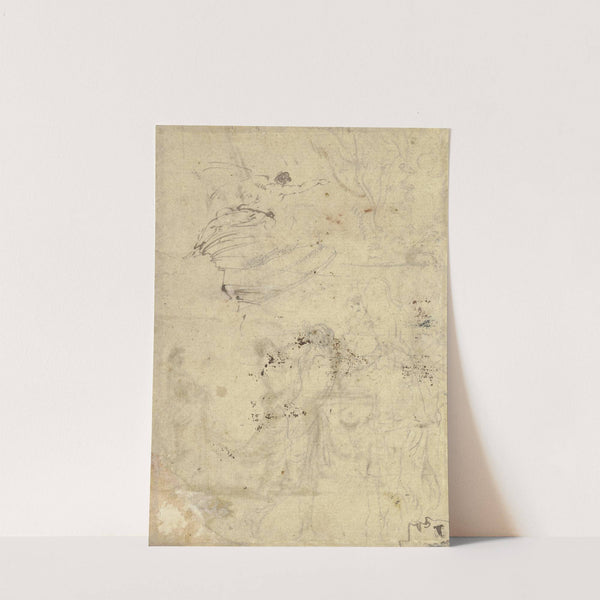 Studienblatt; Ungedeutete Szene by Claude Lorrain