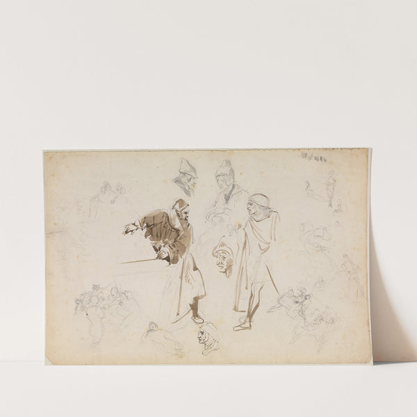 Studienblatt zu ‘Faust’ (ca 1825-1826) by Eugène Delacroix